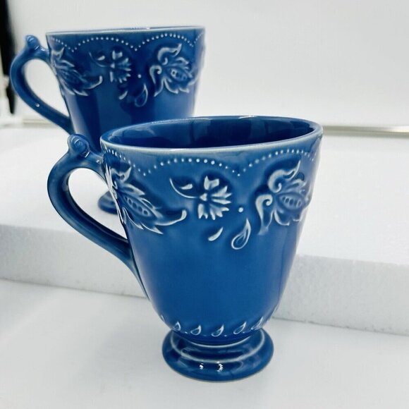 (3) J. Willfred Sadek VERA BRADLEY MY HOME Blue 4.5" Mugs Portugal - Picture 5 of 10
